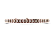 Round Lab-Grown Diamond Square Frame Tennis Bracelet | Corner Prongs | Rose Gold