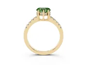 Heart-Shaped Engagement Ring Setting for a Fancy Green Lab-Grown Diamond | Yellow Gold - Design NV-24649