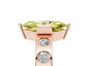 Marquise Tension Style Engagement Ring Setting for a Fancy Yellow Lab-Grown Diamond | Rose Gold