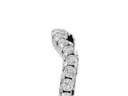 Round Lab-Grown Diamond Pavé Curved Wedding Band | Micro Prong Set | Sterling Silver