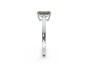 Emerald Cut Cathedral Engagement Ring Setting for a Fancy Green Lab-Grown Diamond | Sterling Silver - Design NV-24626