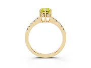 Radiant Cut Engagement Ring Setting for a Fancy Yellow Lab-Grown Diamond | Yellow Gold - Design NV-24649