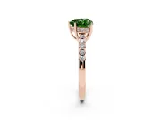 Heart-Shaped Engagement Ring Setting for a Fancy Green Lab-Grown Diamond | Rose Gold - Design NV-24649