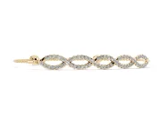 Marquise Diamond Pavé Infinity Chain Bracelet Set in Yellow gold with Bezel Prong Setting