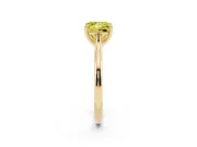 Princess Cut Cathedral Engagement Ring Setting for a Fancy Yellow Lab-Grown Diamond | Yellow Gold