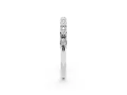 Marquise Motif Diamond Openwork Eternity Band Set in White gold with Pavé and Bezel Setting