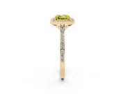 Asscher Cut Halo Engagement Ring Setting for a Fancy Yellow Lab-Grown Diamond | Yellow Gold - Design NV-24729
