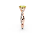 Oval Crossover Engagement Ring Setting for a Fancy Yellow Lab-Grown Diamond | Rose Gold