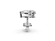 Marquise Lab-Grown Diamond Solitaire Basket Stud Earrings | Open Gallery | Platinum
