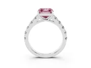 Asscher Cut Engagement Ring Setting for a Fancy Pink Lab-Grown Diamond | Platinum - Design NV-24643