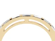 Baguette Lab-Grown Diamond Channel Set Wedding Band | Bar Dividers | Yellow Gold