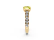 Princess Cut Engagement Ring Setting for a Fancy Yellow Lab-Grown Diamond | Yellow Gold - Design NV-24643