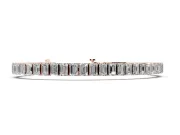 Emerald Cut Lab-Grown Diamond Prong Set Tennis Bracelet | Corner Prongs | Rose Gold