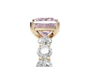 Princess Cut Engagement Ring Setting for a Fancy Pink Lab-Grown Diamond | Yellow Gold - Design NV-24455