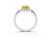 Radiant Cut Petal Halo Engagement Ring Setting for a Fancy Yellow Lab-Grown Diamond | Sterling Silver