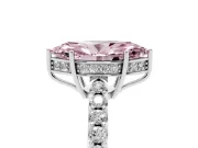 Marquise Engagement Ring Setting for a Fancy Pink Lab-Grown Diamond | Sterling Silver - Design NV-24649