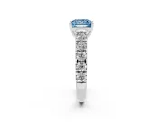 Princess Cut Engagement Ring Setting for a Fancy Blue Lab-Grown Diamond | Platinum - Design NV-24643