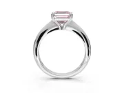 Princess Cut Tapered Solitaire Engagement Ring Setting for a Fancy Pink Lab-Grown Diamond | Platinum
