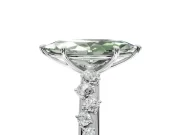 Marquise Graduated Solitaire Engagement Ring Setting for a Fancy Green Lab-Grown Diamond | Platinum