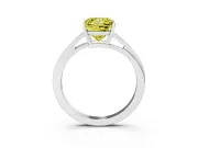 Princess Cut Bypass Solitaire Engagement Ring Setting for a Fancy Yellow Lab-Grown Diamond | Sterling Silver