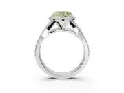 Heart-Shaped Halo Engagement Ring Setting for a Fancy Yellow Lab-Grown Diamond | Sterling Silver - Design NV-24520