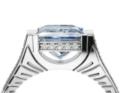 Princess Cut Engagement Ring Setting for a Fancy Blue Lab-Grown Diamond | Sterling Silver - Design NV-24586