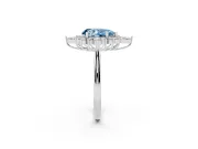 Pear-Shaped Engagement Ring Setting for a Fancy Blue Lab-Grown Diamond | White Gold - Design NV-24790