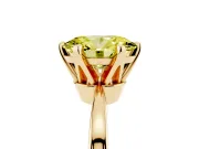 Oval Tapered Solitaire Engagement Ring Setting for a Fancy Yellow Lab-Grown Diamond | Claw Prong Head | Yellow Gold