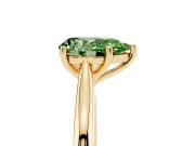 Pear-Shaped Cathedral Engagement Ring Setting for a Fancy Green Lab-Grown Diamond | Yellow Gold