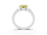 Oval Tension Style Engagement Ring Setting for a Fancy Yellow Lab-Grown Diamond | White Gold