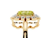 Emerald Cut Halo Engagement Ring Setting for a Fancy Yellow Lab-Grown Diamond | Yellow Gold - Design NV-24719