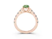 Pear-Shaped Engagement Ring Setting for a Fancy Green Lab-Grown Diamond | Rose Gold - Design NV-24643