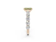 Emerald Cut Engagement Ring Setting for a Fancy Yellow Lab-Grown Diamond | Rose Gold - Design NV-24455