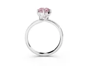 Oval Bypass Solitaire Engagement Ring Setting for a Fancy Pink Lab-Grown Diamond | Platinum