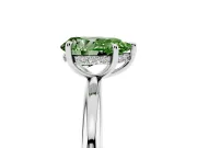 Pear-Shaped Hidden Halo Ring Setting for a Fancy Green Lab-Grown Diamond | White Gold