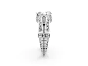 Pear-Shaped Vintage Milgrain Hidden Halo Engagement Ring Setting | Channel-Set Shoulders | Platinum