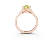 Marquise Half Bezel Engagement Ring Setting for a Fancy Yellow Lab-Grown Diamond | Rose Gold