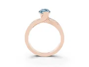 Marquise Graduated Bypass Engagement Ring Setting for a Fancy Blue Lab-Grown Diamond | Rose Gold