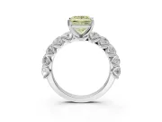 Princess Cut Engagement Ring Setting for a Fancy Yellow Lab-Grown Diamond | Platinum - Design NV-24455