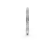 Round Lab-Grown Diamond Low Profile Pavé Wedding Band | Three-Quarter Eternity | Platinum