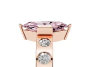 Marquise Tension Style Engagement Ring Setting for a Fancy Pink Lab-Grown Diamond | Rose Gold