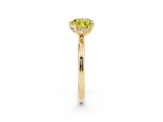 Heart-Shaped Hidden Halo Ring Setting for a Fancy Yellow Lab-Grown Diamond | Yellow Gold