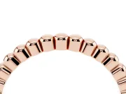 Round Diamond Beaded Eternity Band Set in Rose gold with Bezel Setting