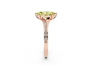 Marquise Pave Solitaire Engagement Ring Setting for a Fancy Yellow Lab-Grown Diamond | Sweeping Shoulders | Rose Gold