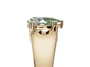 Pear-Shaped Double Claw Solitaire Engagement Ring Setting for a Fancy Green Lab-Grown Diamond | Yellow Gold