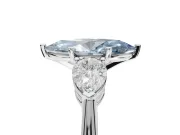 Marquise 3-Stone Engagement Ring Setting for a Fancy Blue Lab-Grown Diamond | Sterling Silver