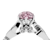 Marquise Vine Engagement Ring Setting for a Fancy Pink Lab-Grown Diamond | Platinum