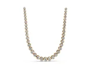 Round Lab-Grown Diamond Graduated Continuous Line Tennis Necklace | Prong Set | Yellow Gold
