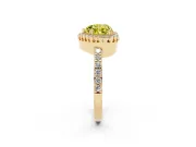 Heart-Shaped Halo Engagement Ring Setting for a Fancy Yellow Lab-Grown Diamond | Yellow Gold - Design NV-24528