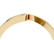 Round Lab-Grown Diamond V-Notch Channel Set Contour Wedding Band | Asymmetric | Yellow Gold